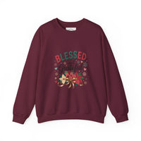 Load image into Gallery viewer, Blessed and Grateful Sweatshirt | Cozy Holiday Crewneck | Unisex Gift | Fall Decor | Thanksgiving Apparel | Christmas Comfort
