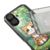 Load image into Gallery viewer, Phone Case - &quot;Cute Cat&quot; Apple Product Clear Impact Resistant
