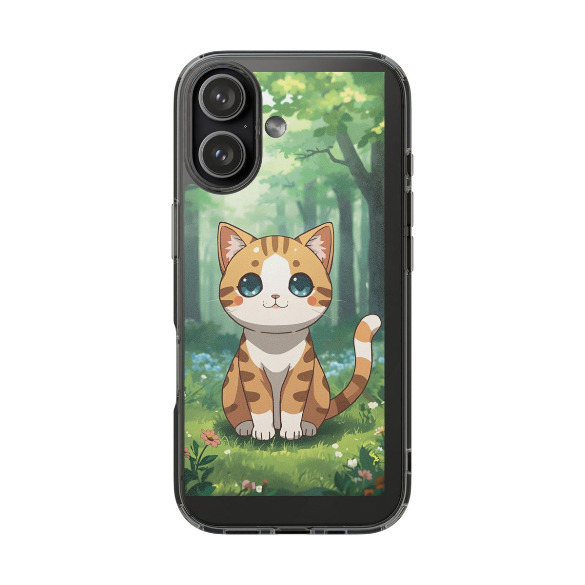 Phone Case - "Cute Cat" Apple Product Clear Impact Resistant