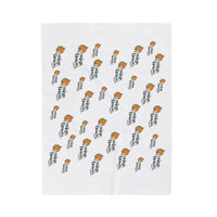 Load image into Gallery viewer, Velveteen Plush Blanket - Cozy Orange Blossom Coffee Logo Soft Throw
