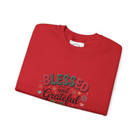 Load image into Gallery viewer, Blessed and Grateful Sweatshirt | Cozy Holiday Crewneck | Unisex Gift | Fall Decor | Thanksgiving Apparel | Christmas Comfort
