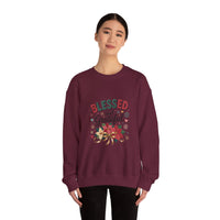 Load image into Gallery viewer, Blessed and Grateful Sweatshirt | Cozy Holiday Crewneck | Unisex Gift | Fall Decor | Thanksgiving Apparel | Christmas Comfort
