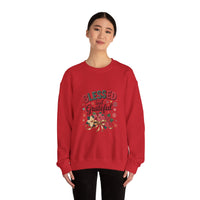 Load image into Gallery viewer, Blessed and Grateful Sweatshirt | Cozy Holiday Crewneck | Unisex Gift | Fall Decor | Thanksgiving Apparel | Christmas Comfort
